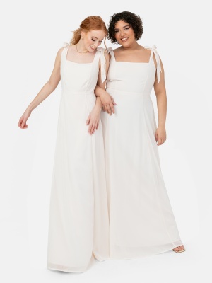 Anaya with Love Recycled Ivory Strappy Maxi Dress