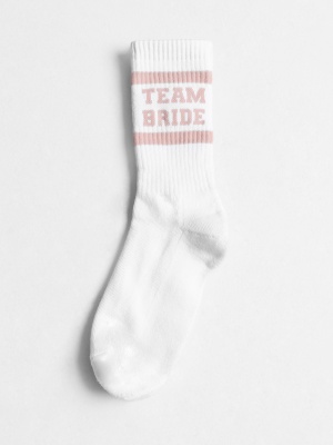 Maya Frosted Pink 'Team Bride' Socks