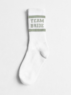 Maya Sage Green 'Team Bride' Socks